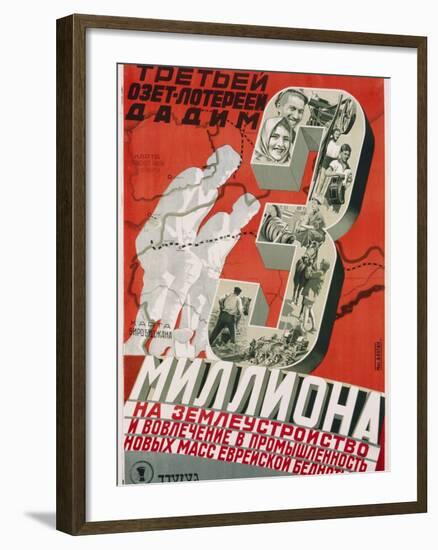 Soviet Poster Championing Land Use and Industry--Framed Photographic Print