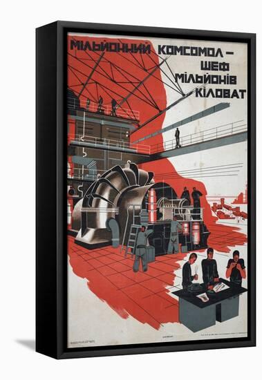 Soviet Propaganda Poster-null-Framed Premier Image Canvas