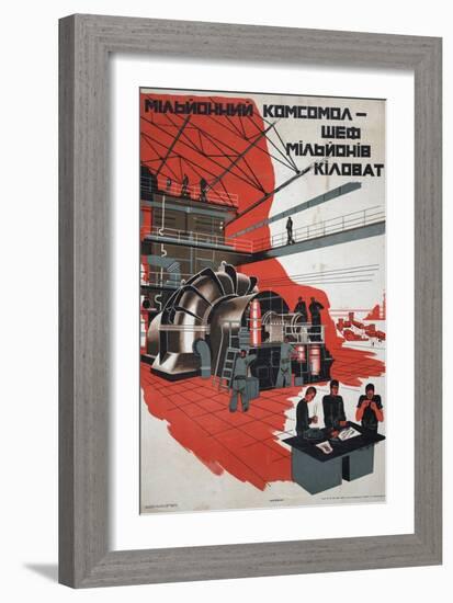 Soviet Propaganda Poster-null-Framed Giclee Print