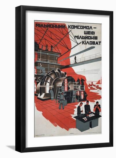 Soviet Propaganda Poster-null-Framed Giclee Print