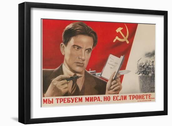 Soviet Propaganda Poster-null-Framed Art Print