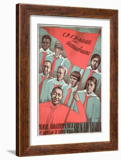 Soviet Propaganda Poster-null-Framed Giclee Print