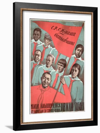 Soviet Propaganda Poster-null-Framed Giclee Print