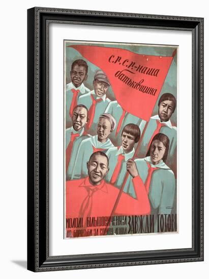 Soviet Propaganda Poster-null-Framed Giclee Print