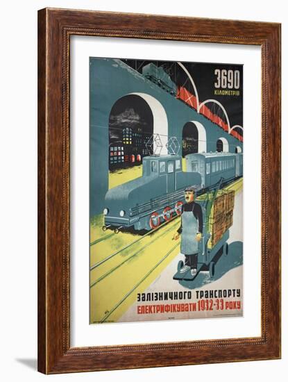 Soviet Propaganda Poster-null-Framed Giclee Print