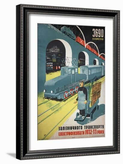 Soviet Propaganda Poster-null-Framed Giclee Print