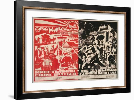 Soviet Propaganda Poster-null-Framed Giclee Print