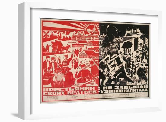 Soviet Propaganda Poster-null-Framed Giclee Print