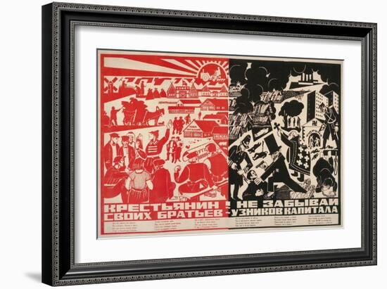 Soviet Propaganda Poster-null-Framed Giclee Print