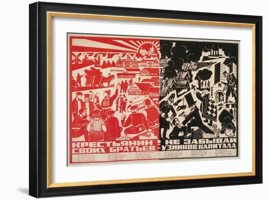 Soviet Propaganda Poster-null-Framed Giclee Print