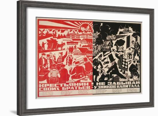 Soviet Propaganda Poster-null-Framed Giclee Print