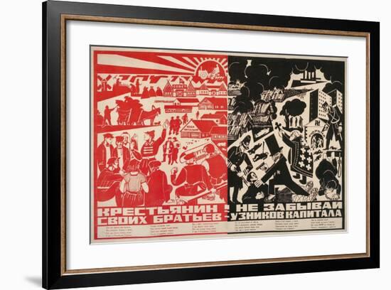 Soviet Propaganda Poster-null-Framed Giclee Print