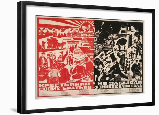 Soviet Propaganda Poster-null-Framed Giclee Print