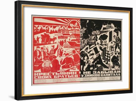 Soviet Propaganda Poster-null-Framed Giclee Print