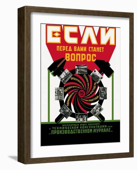 Soviet Technical Magazine-null-Framed Art Print