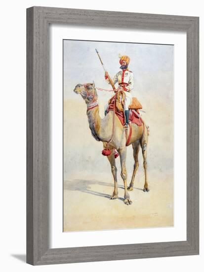 Sowar of the Bikanir Camel Corps, Illustration for 'Armies of India' by Major G.F. MacMunn,…-Alfred Crowdy Lovett-Framed Giclee Print