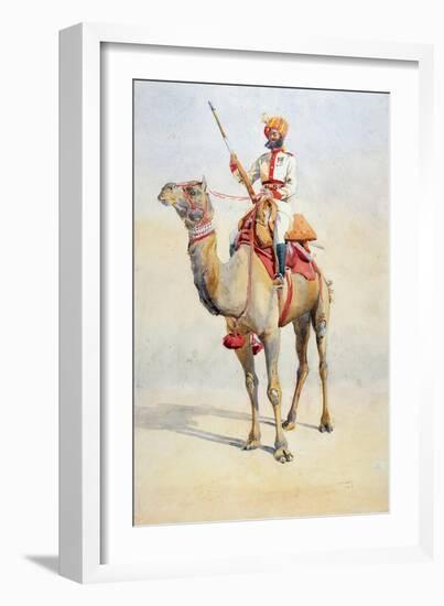 Sowar of the Bikanir Camel Corps, Illustration for 'Armies of India' by Major G.F. MacMunn,…-Alfred Crowdy Lovett-Framed Giclee Print