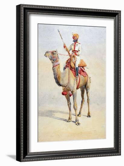 Sowar of the Bikanir Camel Corps, Illustration for 'Armies of India' by Major G.F. MacMunn,…-Alfred Crowdy Lovett-Framed Giclee Print