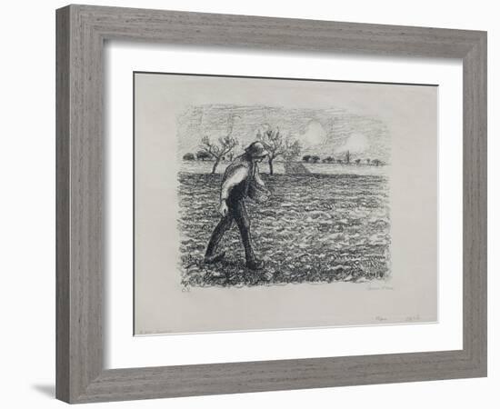 Sower, 1896-Camille Pissarro-Framed Giclee Print