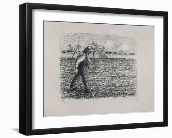 Sower, 1896-Camille Pissarro-Framed Giclee Print