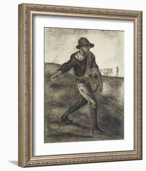 Sower (after Millet)-Vincent van Gogh-Framed Premium Giclee Print