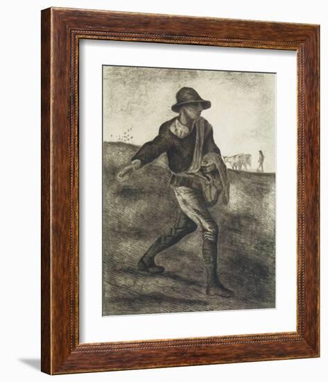 Sower (after Millet)-Vincent van Gogh-Framed Premium Giclee Print