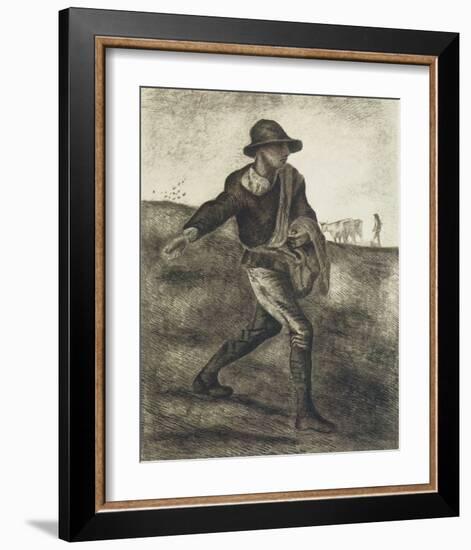 Sower (after Millet)-Vincent van Gogh-Framed Premium Giclee Print