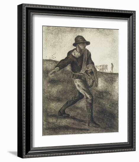 Sower (after Millet)-Vincent van Gogh-Framed Premium Giclee Print