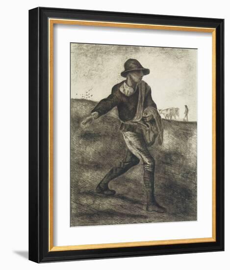 Sower (after Millet)-Vincent van Gogh-Framed Premium Giclee Print