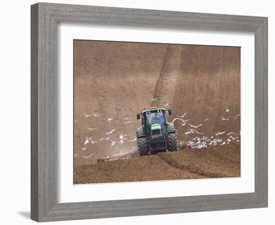 Sowing a Cereal Crop In Mid March-Adrian Bicker-Framed Photographic Print