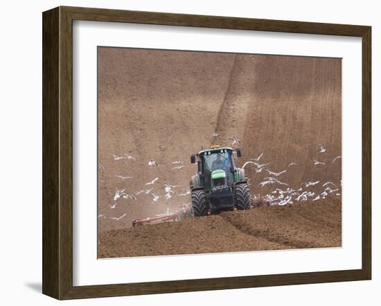 Sowing a Cereal Crop In Mid March-Adrian Bicker-Framed Photographic Print