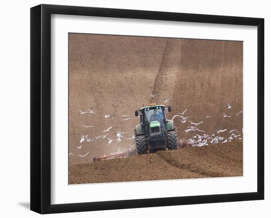 Sowing a Cereal Crop In Mid March-Adrian Bicker-Framed Photographic Print