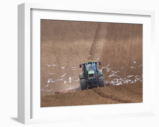 Sowing a Cereal Crop In Mid March-Adrian Bicker-Framed Photographic Print