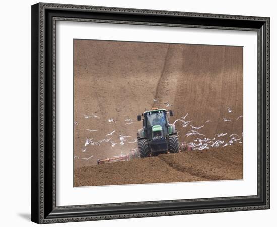 Sowing a Cereal Crop In Mid March-Adrian Bicker-Framed Photographic Print