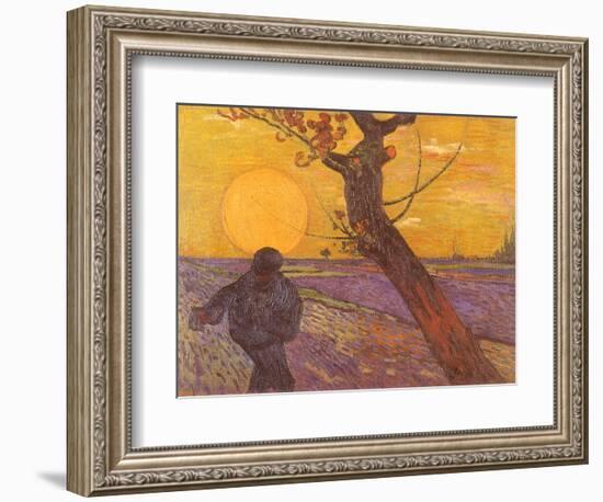 Sowing Seeds in Field, 1888-Vincent van Gogh-Framed Giclee Print