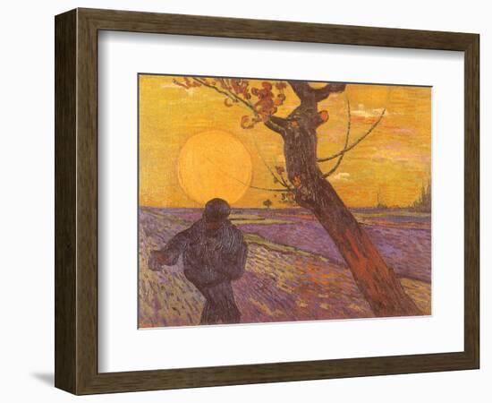 Sowing Seeds in Field, 1888-Vincent van Gogh-Framed Giclee Print