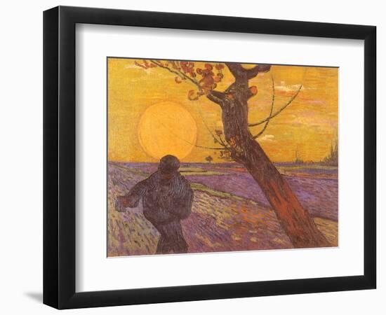 Sowing Seeds in Field, 1888-Vincent van Gogh-Framed Giclee Print