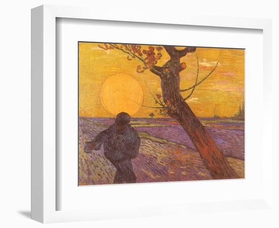 Sowing Seeds in Field, 1888-Vincent van Gogh-Framed Giclee Print