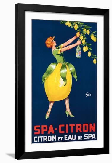Spa-Citron,Citron et Eau de Spa, ca. 192--Framed Art Print