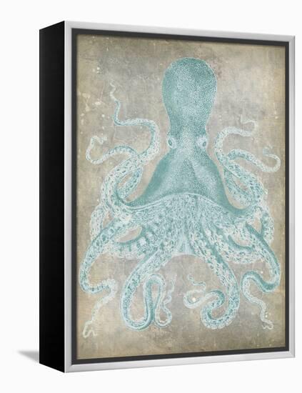 Spa Octopus I-Jennifer Goldberger-Framed Stretched Canvas