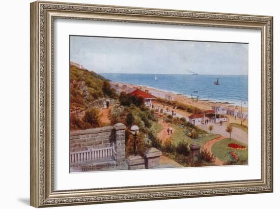 Spa Pavilion Gardens and Beach, Felixstowe-Alfred Robert Quinton-Framed Giclee Print