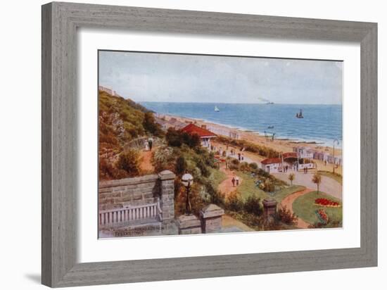 Spa Pavilion Gardens and Beach, Felixstowe-Alfred Robert Quinton-Framed Giclee Print