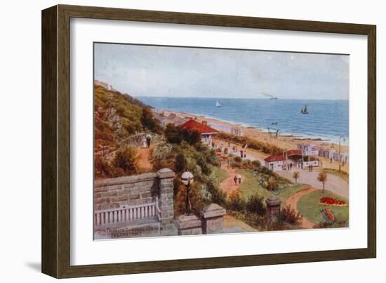 Spa Pavilion Gardens and Beach, Felixstowe-Alfred Robert Quinton-Framed Giclee Print