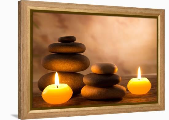 Spa Still Life with Aromatic Candles-Kesu01-Framed Premier Image Canvas