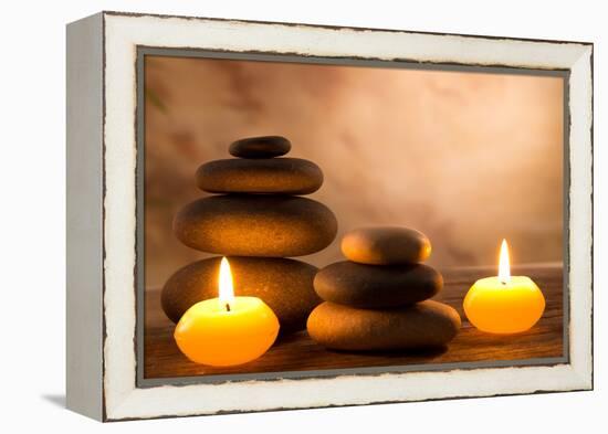 Spa Still Life with Aromatic Candles-Kesu01-Framed Premier Image Canvas