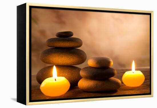 Spa Still Life with Aromatic Candles-Kesu01-Framed Premier Image Canvas
