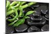 Spa Still Life with Hot Stones and Bamboo-egal-Mounted Photographic Print
