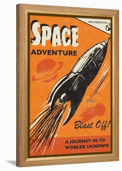 Space Adventure-Rocket 68-Framed Premier Image Canvas