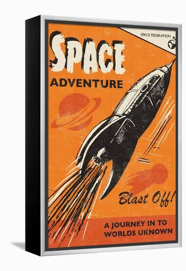 Space Adventure-Rocket 68-Framed Premier Image Canvas