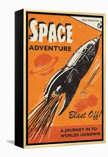 Space Adventure-Rocket 68-Framed Premier Image Canvas